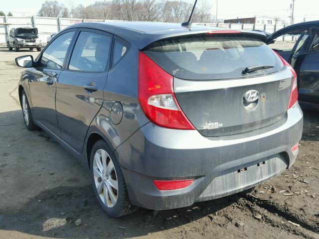 KMHCU5AEXCU006146 - 2012 HYUNDAI ACCENT GLS GRAY photo 3