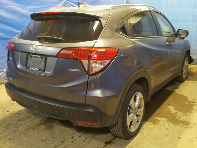 3CZRU6H75GM747496 - 2016 HONDA HR-V EXL GRAY photo 4