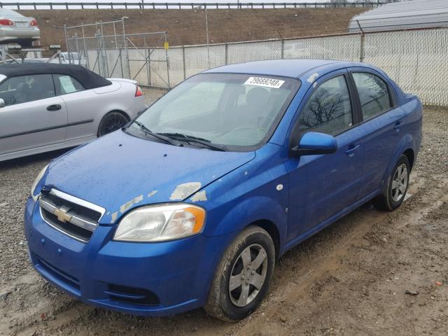 KL1TD56678B259750 - 2008 CHEVROLET AVEO BASE BLUE photo 2