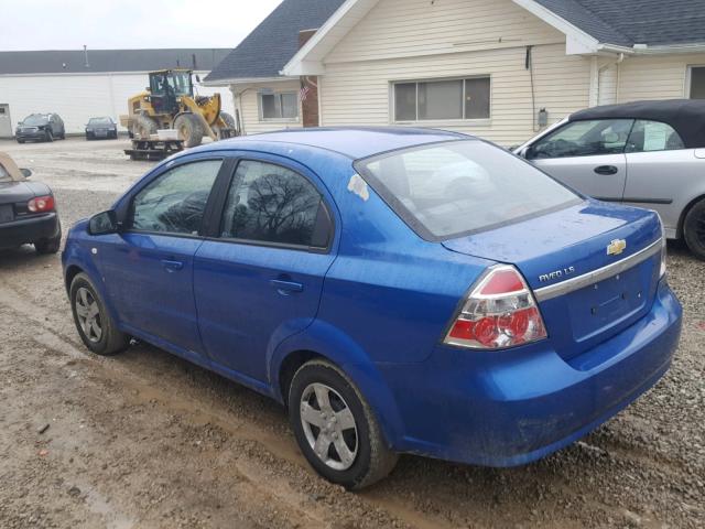 KL1TD56678B259750 - 2008 CHEVROLET AVEO BASE BLUE photo 3