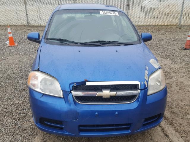 KL1TD56678B259750 - 2008 CHEVROLET AVEO BASE BLUE photo 9