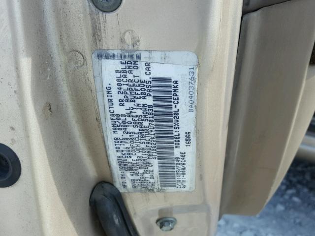 4T1BG22K1YU701838 - 2000 TOYOTA CAMRY CE SILVER photo 10