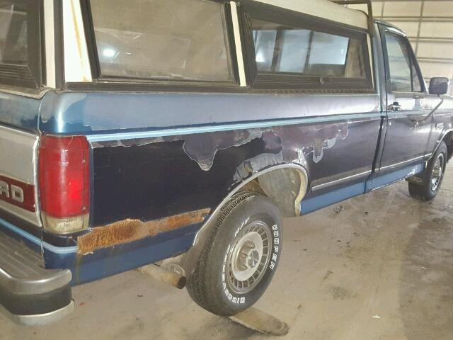 2FTDF15N0KCB53077 - 1989 FORD F150 BLUE photo 9