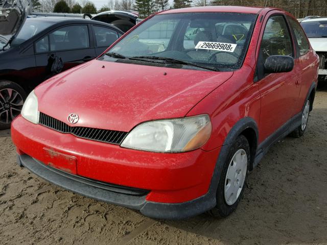 JTDAT123520251799 - 2002 TOYOTA ECHO RED photo 2