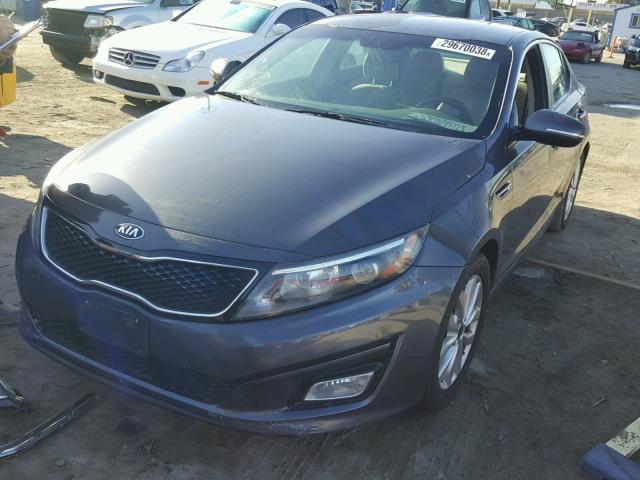 KNAGM4A75F5620549 - 2015 KIA OPTIMA LX GRAY photo 2