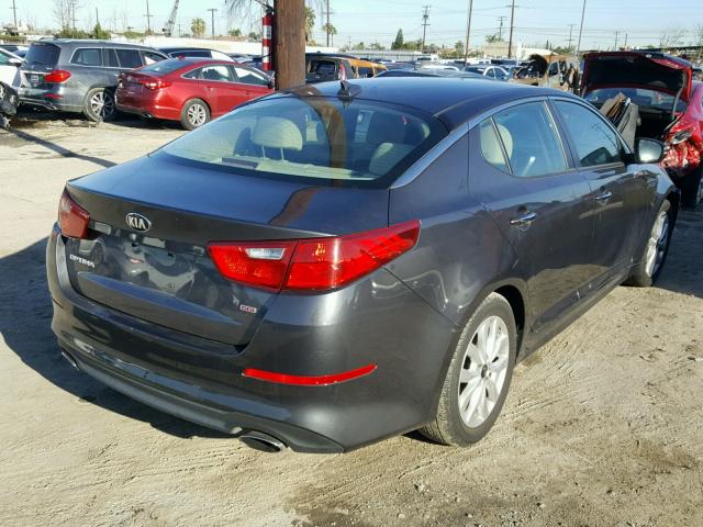 KNAGM4A75F5620549 - 2015 KIA OPTIMA LX GRAY photo 4