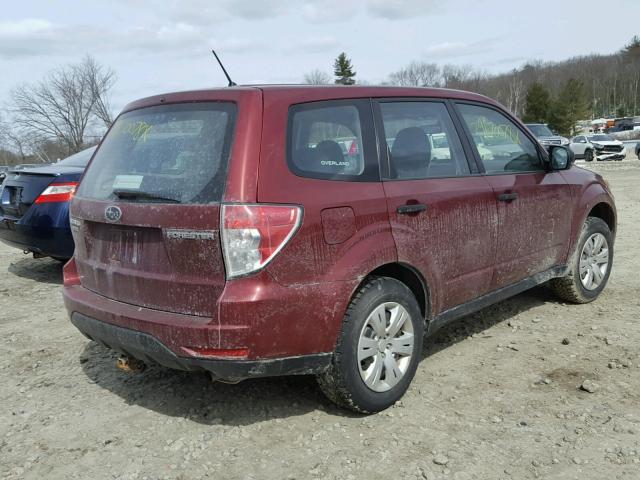 JF2SH61659G784933 - 2009 SUBARU FORESTER 2 RED photo 4