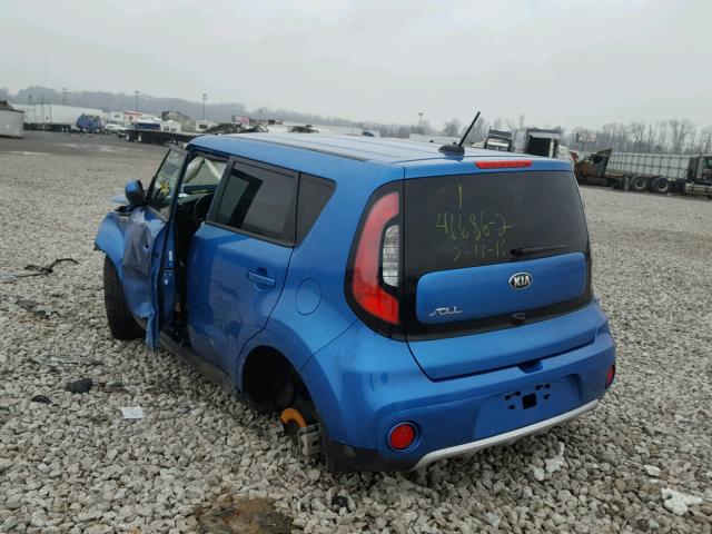 KNDJP3A59H7467688 - 2017 KIA SOUL + BLUE photo 3