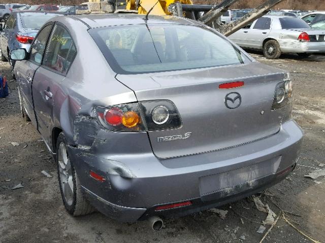 JM1BK324X61456126 - 2006 MAZDA 3 S GRAY photo 3