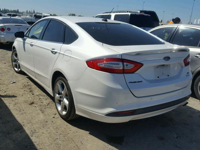 3FA6P0HR1DR285733 - 2013 FORD FUSION SE WHITE photo 3