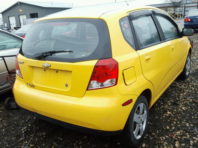 KL1TD666X8B130309 - 2008 CHEVROLET AVEO BASE Sarı fotoğraf 4
