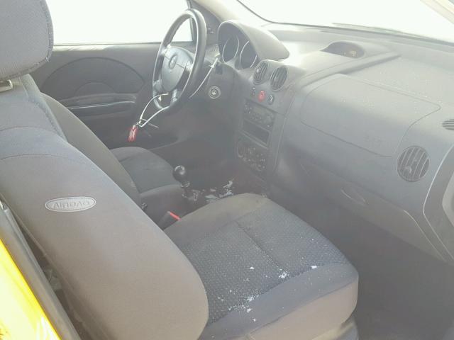 KL1TD666X8B130309 - 2008 CHEVROLET AVEO BASE Sarı fotoğraf 5