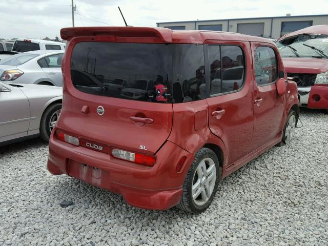 JN8AZ2KR2AT160600 - 2010 NISSAN CUBE BASE RED photo 4