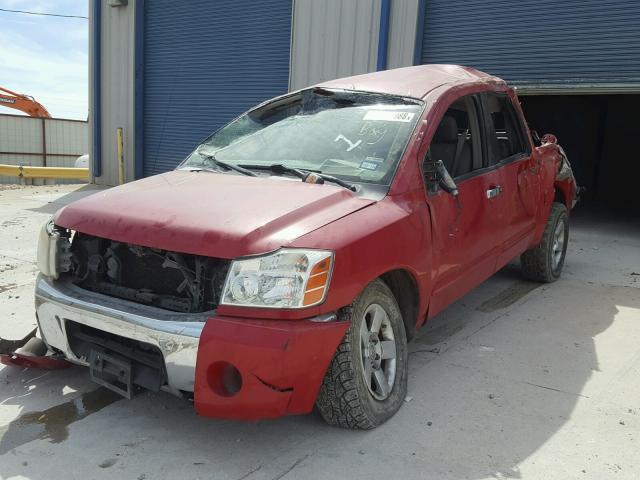 1N6BA07A46N532607 - 2006 NISSAN TITAN XE RED photo 2