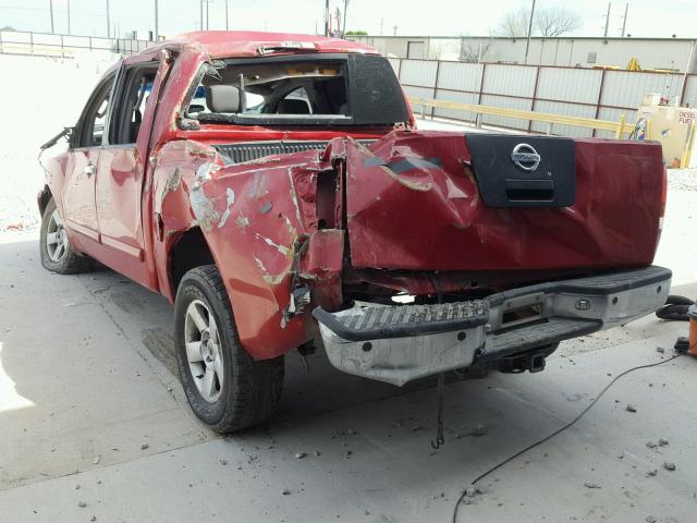 1N6BA07A46N532607 - 2006 NISSAN TITAN XE RED photo 3