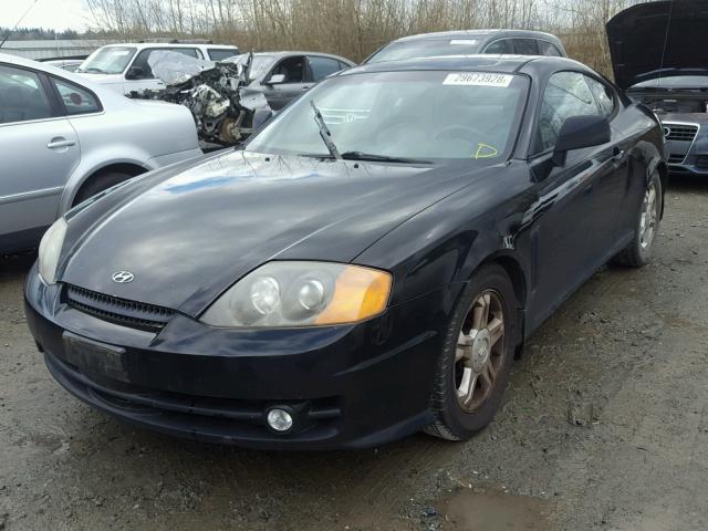 KMHHN65F43U079380 - 2003 HYUNDAI TIBURON GT BLACK photo 2