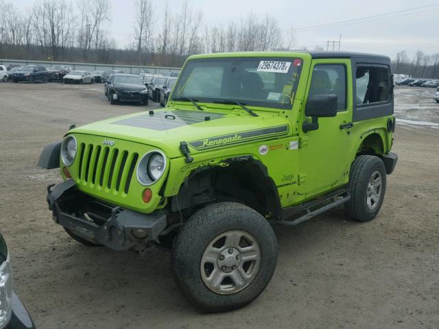 1C4AJWAG2CL267384 - 2012 JEEP WRANGLER S GREEN photo 2