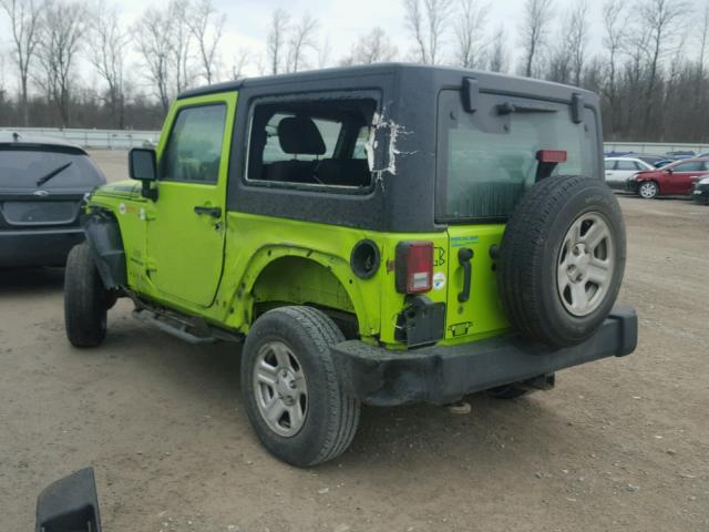 1C4AJWAG2CL267384 - 2012 JEEP WRANGLER S GREEN photo 3