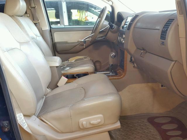 5N1AR18UX6C611406 - 2006 NISSAN PATHFINDER BLUE photo 5