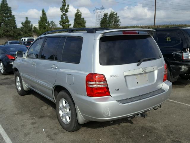 JTEGF21A120070346 - 2002 TOYOTA HIGHLANDER SILVER photo 3