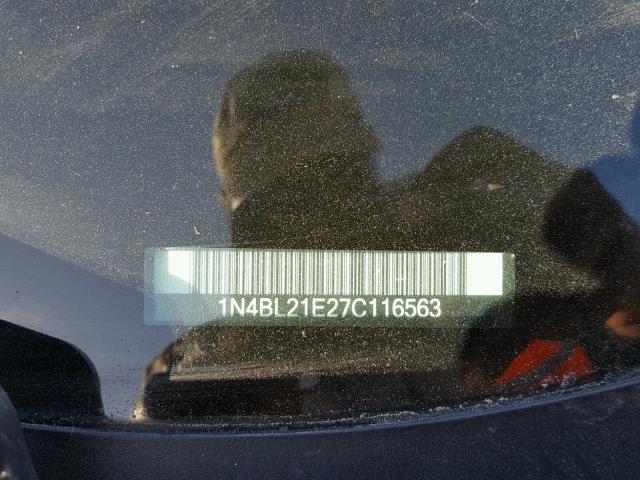 1N4BL21E27C116563 - 2007 NISSAN ALTIMA 3.5 BLACK photo 10