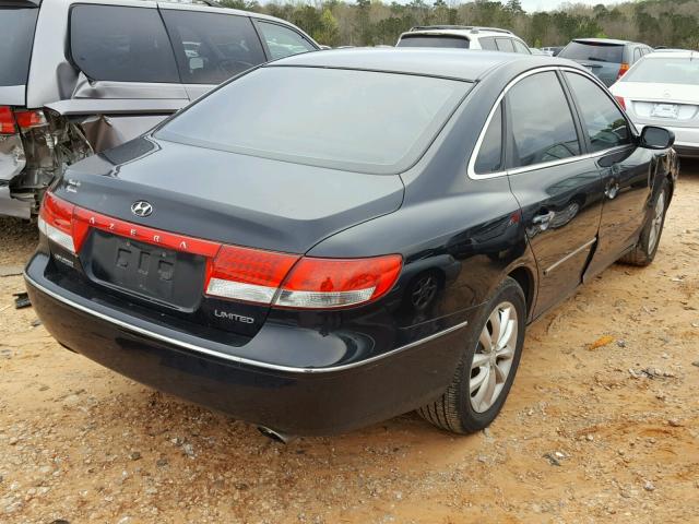 KMHFC46F96A081017 - 2006 HYUNDAI AZERA SE BLACK photo 4