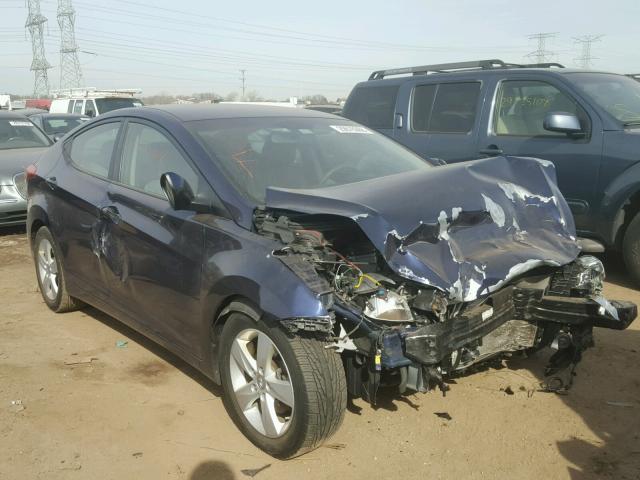 5NPDH4AE8DH234827 - 2013 HYUNDAI ELANTRA GL BLUE photo 1