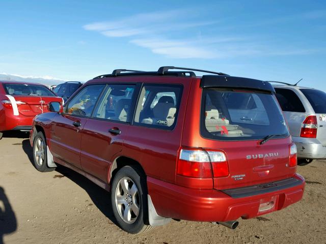 JF1SF65672H707310 - 2002 SUBARU FORESTER S MAROON photo 3