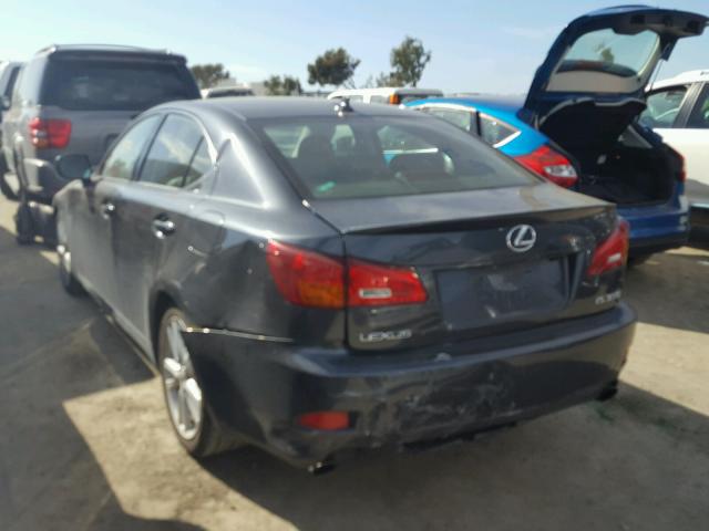 JTHBE262572009448 - 2007 LEXUS IS 350 GRAY photo 3