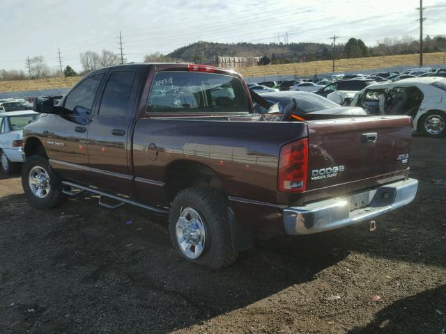 3D7KU28D04G158653 - 2004 DODGE RAM 2500 S MAROON photo 3