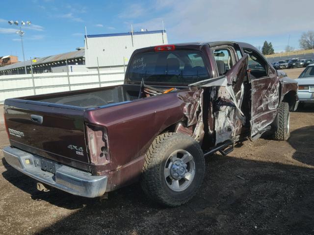 3D7KU28D04G158653 - 2004 DODGE RAM 2500 S MAROON photo 4