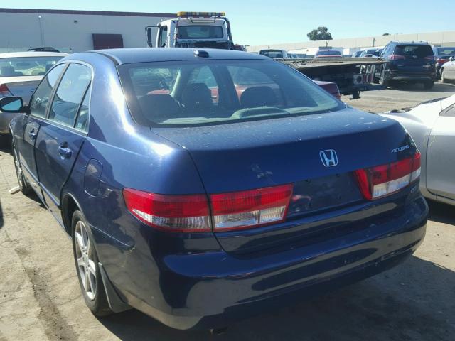 1HGCM665X4A044256 - 2004 HONDA ACCORD EX BLUE photo 3