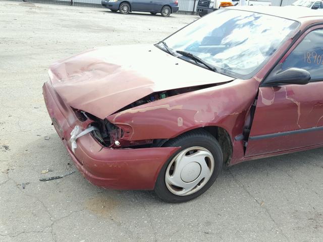 1NXBR12E1XZ228083 - 1999 TOYOTA COROLLA VE BURGUNDY photo 9