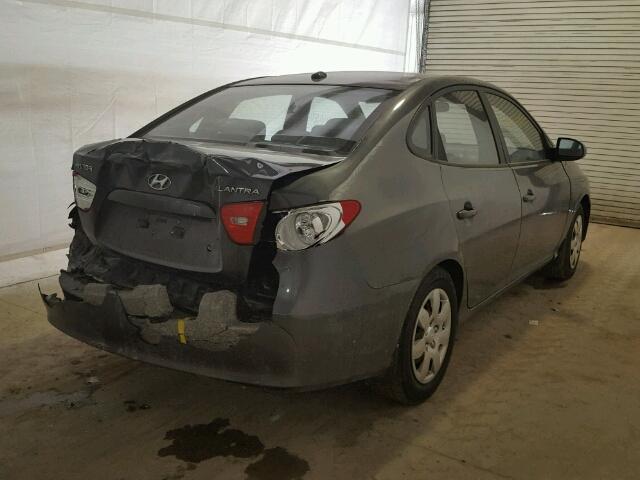 KMHDU46D07U155220 - 2007 HYUNDAI ELANTRA GL CHARCOAL photo 4