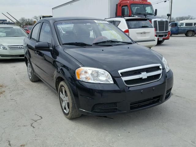 KL1TD56E89B600341 - 2009 CHEVROLET AVEO LS BLACK photo 1