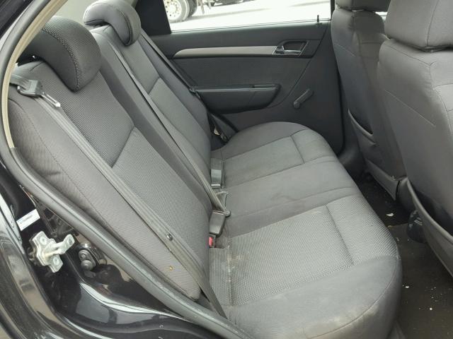 KL1TD56E89B600341 - 2009 CHEVROLET AVEO LS BLACK photo 6