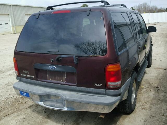 1FMZU73E3YZC64988 - 2000 FORD EXPLORER X MAROON photo 4