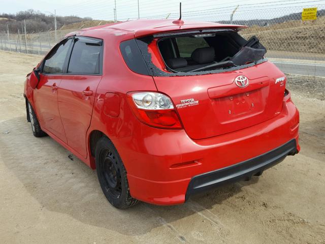 2T1KE40EX9C017808 - 2009 TOYOTA COROLLA MA RED photo 3