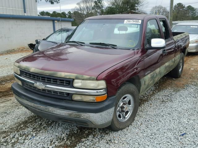 2GCEC19W221151293 - 2002 CHEVROLET SILVERADO BURGUNDY photo 2