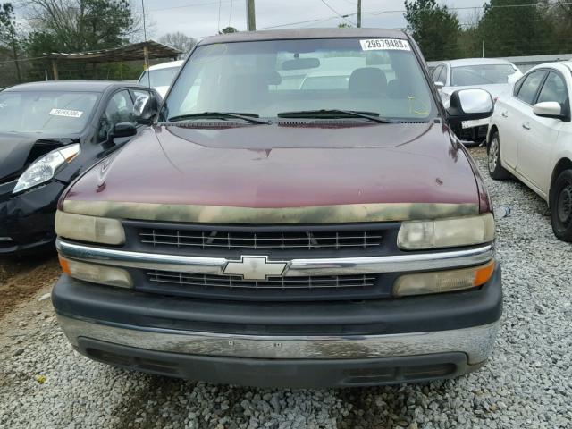 2GCEC19W221151293 - 2002 CHEVROLET SILVERADO BURGUNDY photo 9