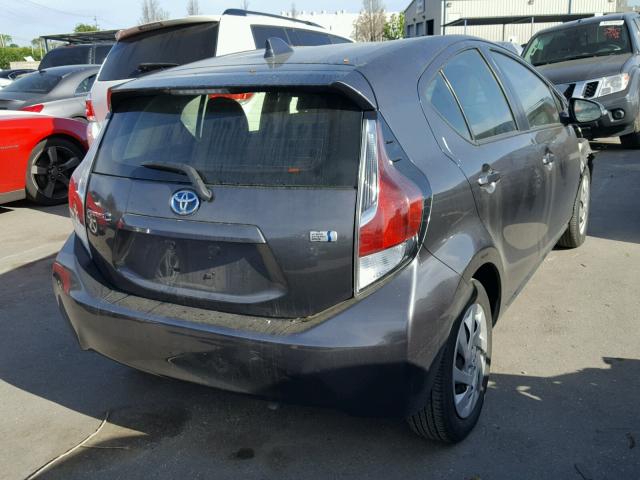 JTDKDTB37F1094712 - 2015 TOYOTA PRIUS C GRAY photo 4