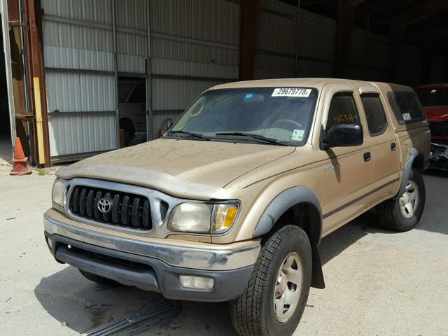 5TEHN72N11Z834446 - 2001 TOYOTA TACOMA DOU TAN photo 2