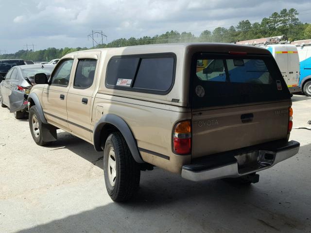 5TEHN72N11Z834446 - 2001 TOYOTA TACOMA DOU TAN photo 3