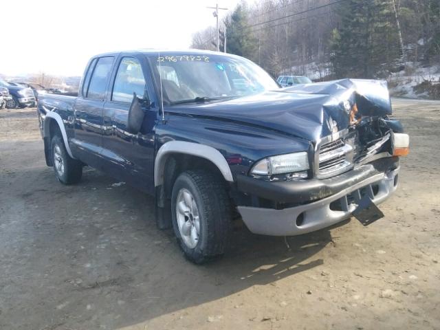 1D7HL48N74S548496 - 2004 DODGE DAKOTA QUA BLUE photo 1