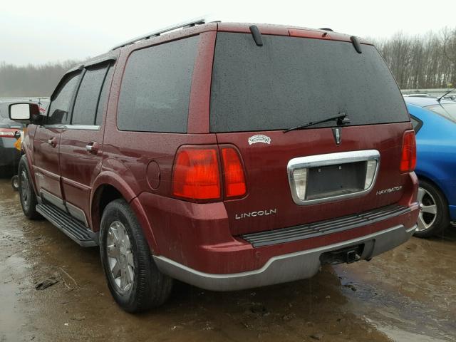 5LMFU28R44LJ19941 - 2004 LINCOLN NAVIGATOR MAROON photo 3