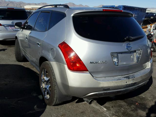 JN8AZ08TX4W206457 - 2004 NISSAN MURANO SL SILVER photo 3