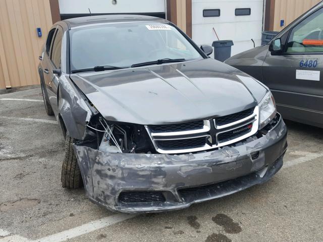 1C3CDZAB8DN677364 - 2013 DODGE AVENGER SE GRAY photo 1