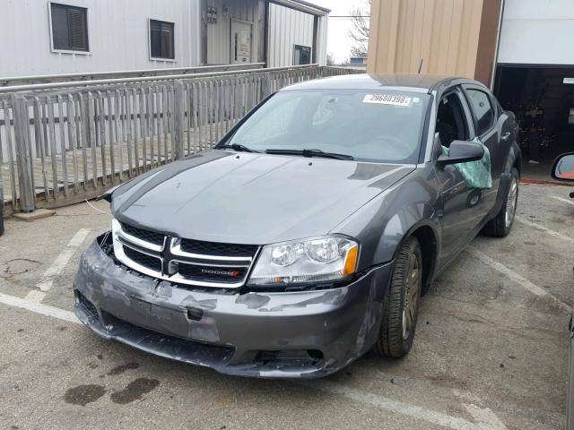 1C3CDZAB8DN677364 - 2013 DODGE AVENGER SE GRAY photo 2