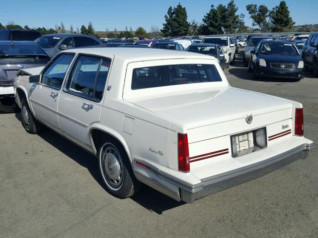 1G6CD5180H4285423 - 1987 CADILLAC DEVILLE WHITE photo 3