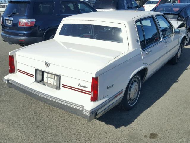 1G6CD5180H4285423 - 1987 CADILLAC DEVILLE WHITE photo 4